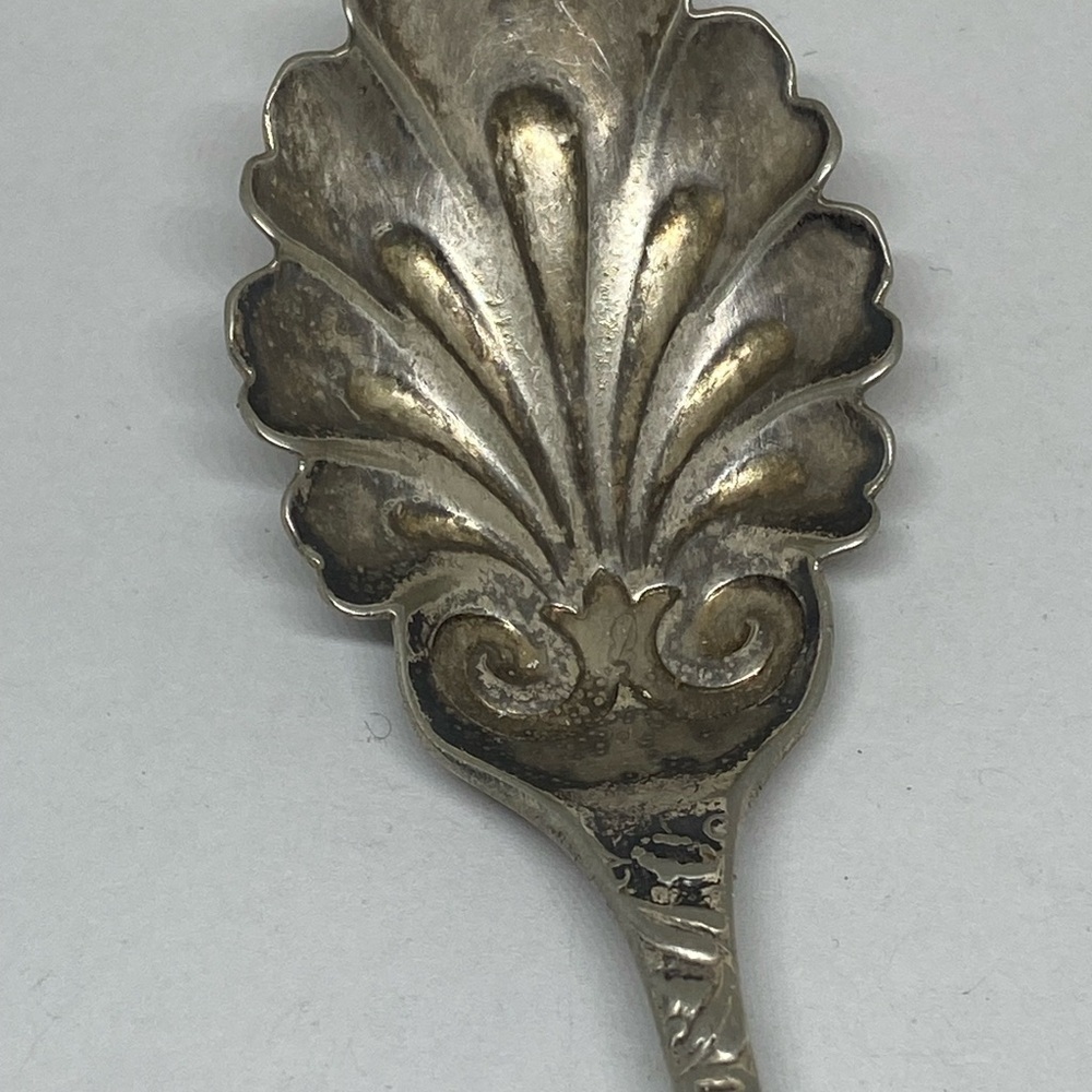 Antique Decorative Silver Serving Spoon​ - Picture 5 of 10